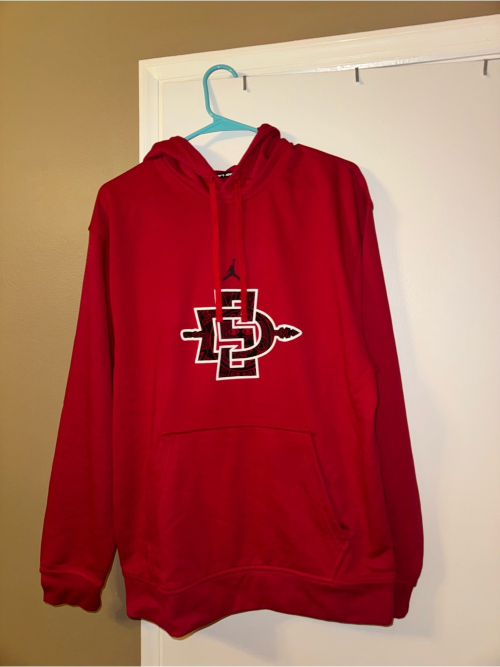 Jordan Red San Diego State Logo Pullover Hoodie